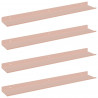 Półka wisząca 4 pcs Różowy 60 x 9 x 2,5 cm Stal