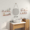 Półka wisząca 4 pcs Różowy 60 x 9 x 2,5 cm Stal