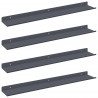 Półka wisząca 4 pcs Antracyt 60 x 9 x 2,5 cm Stal
