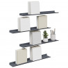 Półka wisząca 4 pcs Antracyt 60 x 9 x 2,5 cm Stal