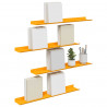 Półka wisząca 4 pcs Musztardowy Żółty 60 x 9 x 2,5 cm Stal