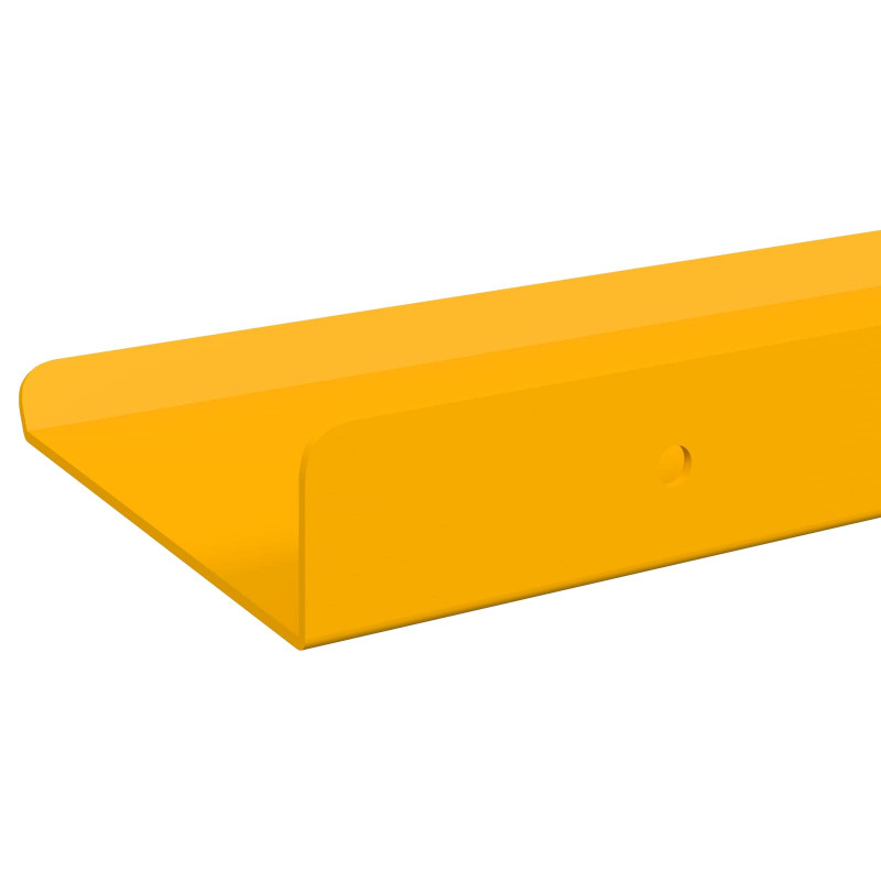 Półka wisząca 4 pcs Musztardowy Żółty 60 x 9 x 2,5 cm Stal