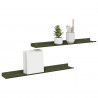 Półka wisząca 2 pcs Zielony oliwkowy 60 x 9 x 2,5 cm Stal