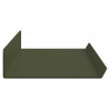 Półka wisząca 2 pcs Zielony oliwkowy 60 x 9 x 2,5 cm Stal