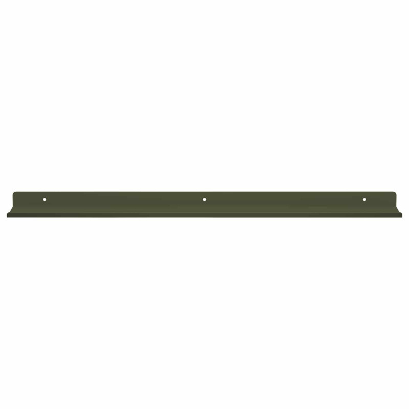 Półka wisząca 4 pcs Zielony oliwkowy 60 x 9 x 2,5 cm Stal