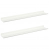 Półka wisząca 2 pcs Biały 60 x 9 x 2,5 cm Stal