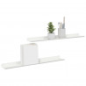 Półka wisząca 2 pcs Biały 60 x 9 x 2,5 cm Stal