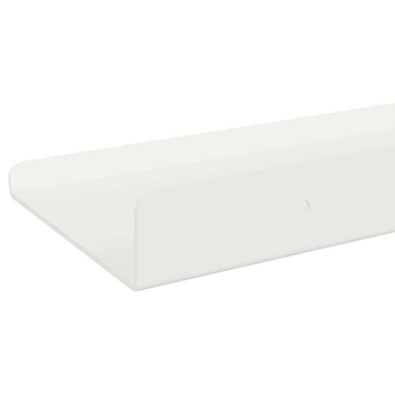Półka wisząca 2 pcs Biały 60 x 9 x 2,5 cm Stal