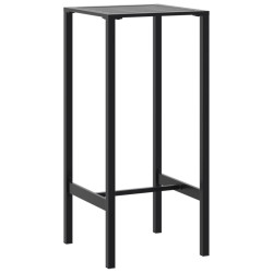 Stolik barowy, czarny, 50x50x110 cm, malowana proszkowo stal