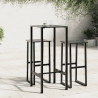 Stolik barowy, czarny, 50x50x110 cm, malowana proszkowo stal