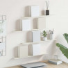 Półka wisząca 4 pcs Biały 60 x 9 x 2,5 cm Stal