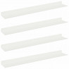 Półka wisząca 4 pcs Biały 60 x 9 x 2,5 cm Stal