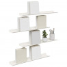 Półka wisząca 4 pcs Biały 60 x 9 x 2,5 cm Stal
