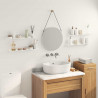Półka wisząca 4 pcs Biały 60 x 9 x 2,5 cm Stal