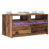 Stolik kawowy Ze LED Lights Stare drewno 90 x 50 x 45 cm