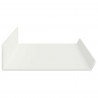 Półka wisząca 4 pcs Biały 60 x 9 x 2,5 cm Stal