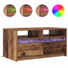 Stolik kawowy Ze LED Lights Stare drewno 90 x 50 x 45 cm