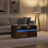 Stolik kawowy Ze LED Lights Stare drewno 90 x 50 x 45 cm