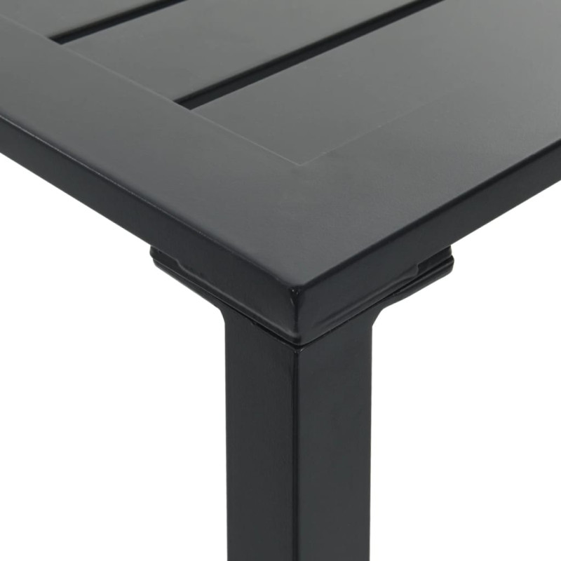 Stolik barowy, czarny, 50x50x110 cm, malowana proszkowo stal