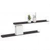 Półka wisząca 2 pcs Czarny 80 x 9 x 2,5 cm Stal