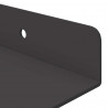 Półka wisząca 2 pcs Czarny 80 x 9 x 2,5 cm Stal