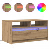 Stolik kawowy Ze LED Lights Dąb rzemieślniczy 90 x 50 x 45 cm