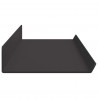 Półka wisząca 4 pcs Czarny 80 x 9 x 2,5 cm Stal