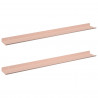 Półka wisząca 2 pcs Różowy 80 x 9 x 2,5 cm Stal