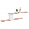 Półka wisząca 2 pcs Różowy 80 x 9 x 2,5 cm Stal