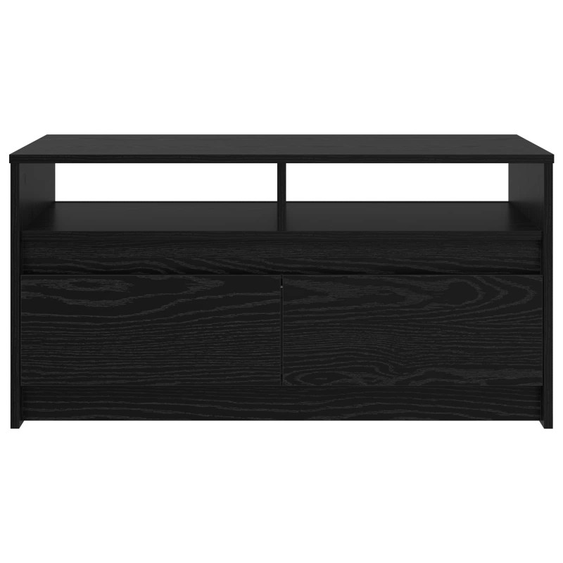Stolik kawowy Ze LED Lights Czarny Dąb 90 x 50 x 45 cm