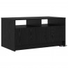 Stolik kawowy Ze LED Lights Czarny Dąb 90 x 50 x 45 cm