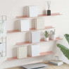 Półka wisząca 4 pcs Różowy 80 x 9 x 2,5 cm Stal
