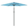 Parasol ogrodowy na stalowym słupku, niebieski, 223x223x213 cm