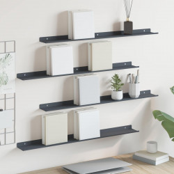 Półka wisząca 4 pcs Antracyt 80 x 9 x 2,5 cm Stal