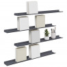 Półka wisząca 4 pcs Antracyt 80 x 9 x 2,5 cm Stal