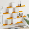 Półka wisząca 4 pcs Musztardowy Żółty 80 x 9 x 2,5 cm Stal