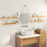Półka wisząca 4 pcs Musztardowy Żółty 80 x 9 x 2,5 cm Stal