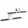 Półka wisząca 2 pcs Zielony oliwkowy 80 x 9 x 2,5 cm Stal