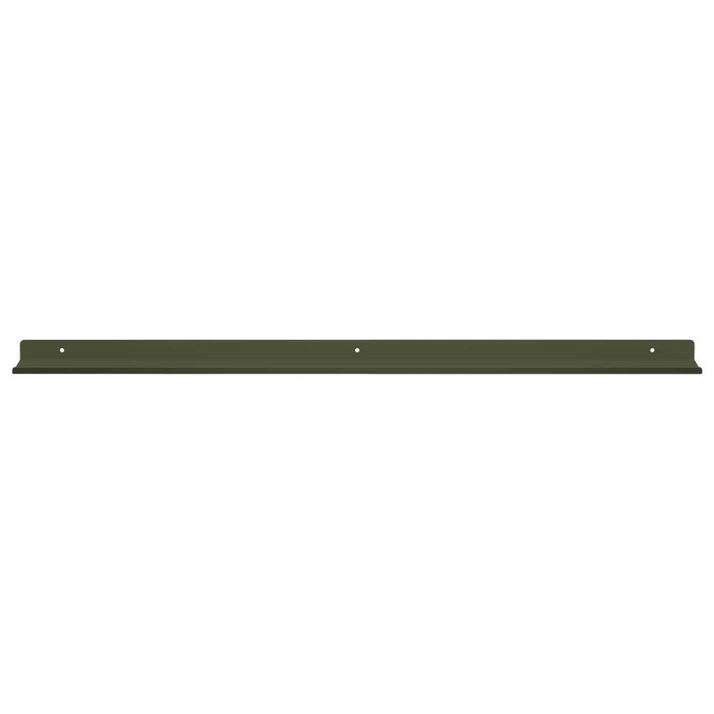 Półka wisząca 2 pcs Zielony oliwkowy 80 x 9 x 2,5 cm Stal