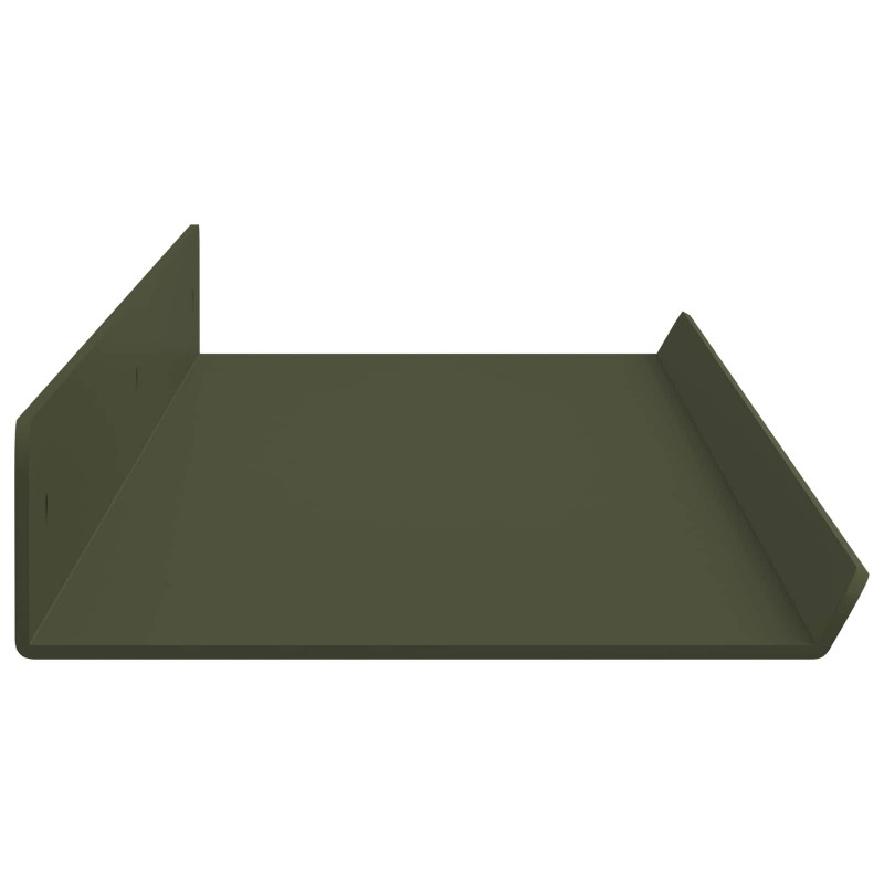 Półka wisząca 4 pcs Zielony oliwkowy 80 x 9 x 2,5 cm Stal