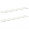 Półka wisząca 2 pcs Biały 80 x 9 x 2,5 cm Stal