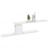 Półka wisząca 2 pcs Biały 80 x 9 x 2,5 cm Stal