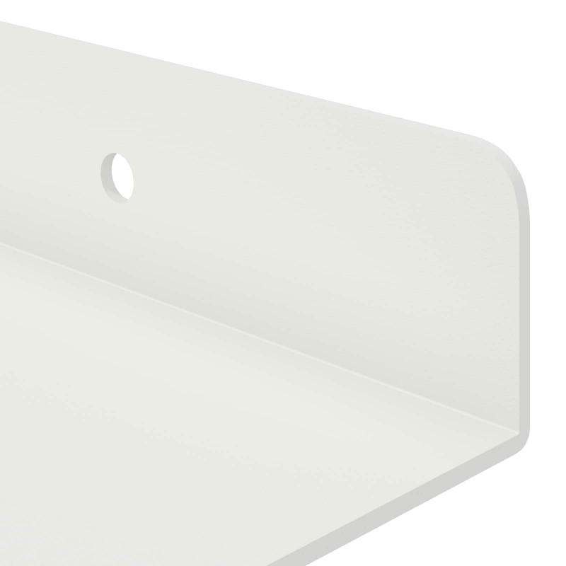 Półka wisząca 2 pcs Biały 80 x 9 x 2,5 cm Stal