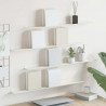 Półka wisząca 4 pcs Biały 80 x 9 x 2,5 cm Stal