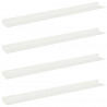 Półka wisząca 4 pcs Biały 80 x 9 x 2,5 cm Stal