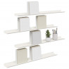 Półka wisząca 4 pcs Biały 80 x 9 x 2,5 cm Stal