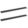Półka wisząca 2 pcs Czarny 100 x 9 x 2,5 cm Stal