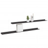 Półka wisząca 2 pcs Czarny 100 x 9 x 2,5 cm Stal