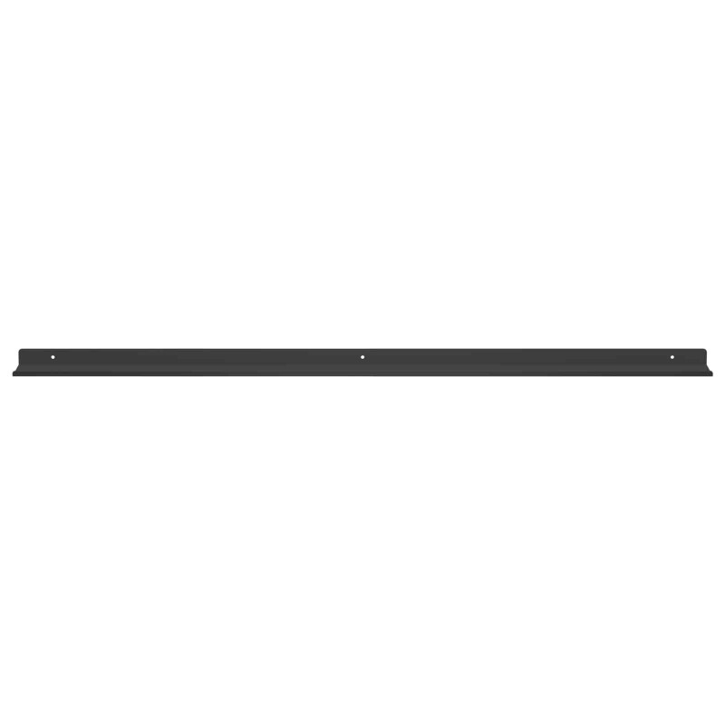 Półka wisząca 2 pcs Czarny 100 x 9 x 2,5 cm Stal