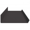 Półka wisząca 2 pcs Czarny 100 x 9 x 2,5 cm Stal